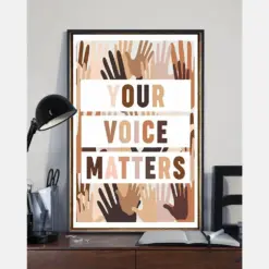 Your Voice Matter Equality Civil Rights Canvas Prints Wall Art Gifts Support Black Lives Matter Vintage Home Wall Decor Canvas