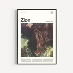 Zion National Park Poster Zion Print Zion Poster Zion Art Zion National Park Print Zion Wall Art Zion National Park Art