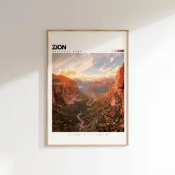 Zion National Park Print | Zion Landscape Photography Art | Zion Arizona Wall Art | Zion Poster | I