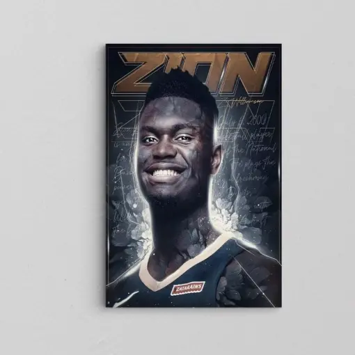 Zion Williams Portrait / Nba Wall Art / Nba All Stars Poster / Basketball Wall Art / Sports Art / Popular Wall Decor / Trend Wall Art / No